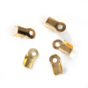 Picture of Iron Based Alloy Cord End Caps Rectangle Gold Plated (Fits 3mm Cord) 8mm x 4mm, 1000 PCs