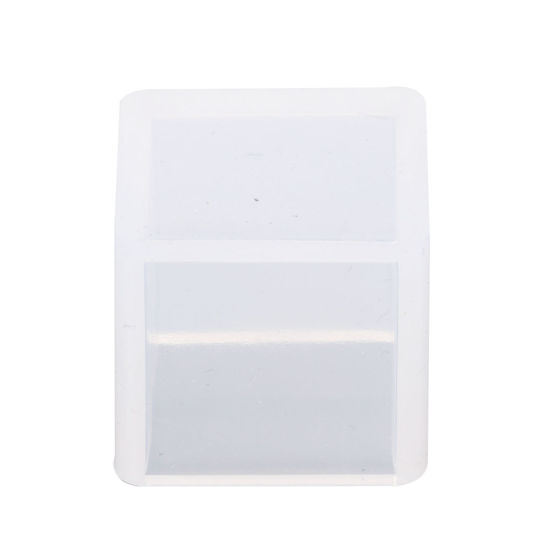 Picture of Silicone Resin Mold For Jewelry Making Square White 4.1cm(1 5/8") x 4.1cm(1 5/8"), 1 Piece