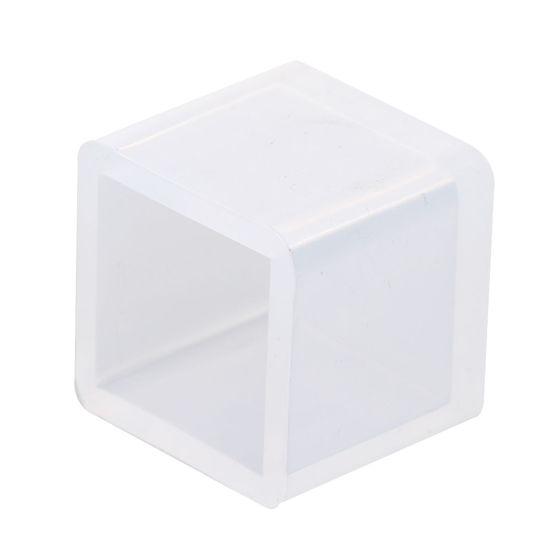 Picture of Silicone Resin Mold For Jewelry Making Square White 4.1cm(1 5/8") x 4.1cm(1 5/8"), 1 Piece