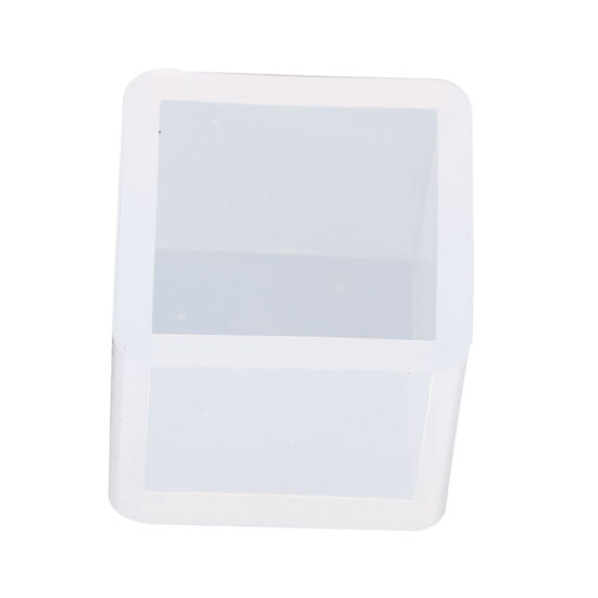 Picture of Silicone Resin Mold For Jewelry Making Square White 4.1cm(1 5/8") x 4.1cm(1 5/8"), 1 Piece