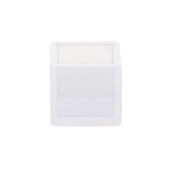Picture of Silicone Resin Mold For Jewelry Making Square White 25mm(1") x 25mm(1"), 1 Piece
