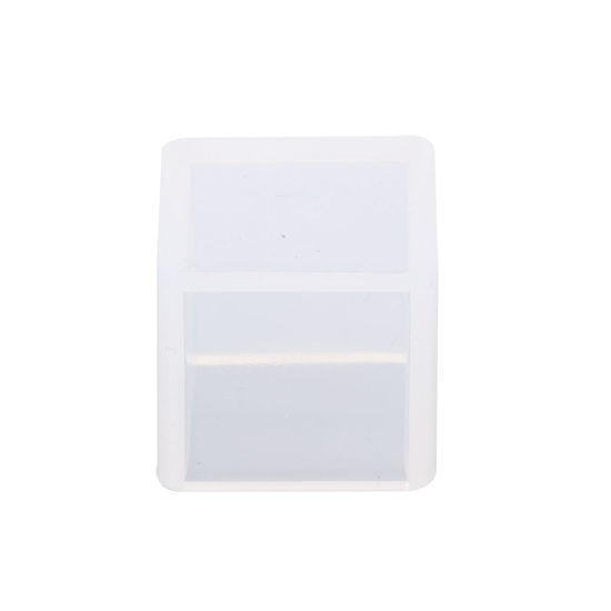 Picture of Silicone Resin Mold For Jewelry Making Square White 25mm(1") x 25mm(1"), 1 Piece