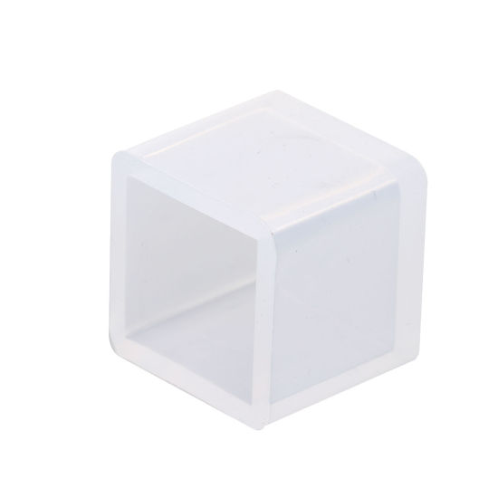 Picture of Silicone Resin Mold For Jewelry Making Square White 25mm(1") x 25mm(1"), 1 Piece