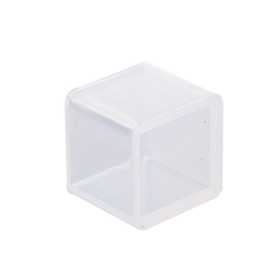 Picture of Silicone Resin Mold For Jewelry Making Square White 25mm(1") x 25mm(1"), 1 Piece