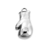 Picture of Zinc Based Alloy Sport Fitness Charms Glove Silver Tone Black Enamel 29mm x 15mm, 2 PCs