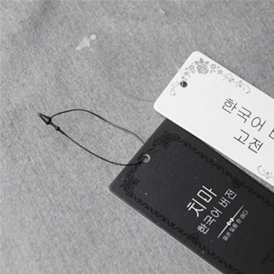 Picture of Plastic Hang Tag String Snap Lock Pin Black 12.8cm, 1 Box (Approx 1000 PCs/Box)