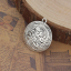 Picture of Zinc Based Alloy Boho Chic Charms Round Disc Antique Silver Color Wave 28mm(1 1/8") x 24mm(1"), 5 PCs