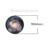 Picture of Glass Galaxy Dome Seals Cabochon Round Flatback Multicolor Self Adhesive 16mm( 5/8") Dia, 10 PCs