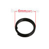 Picture of 500 PCs 6mm Dia., 0.6mm(23 gauge) Iron Based Alloy Double Split Jump Rings Findings For Jewelry Making Black Round