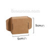 Picture of Paper Jewelry Gift Flower Wrapping Square Brown (Folding Size: 5cmx5cmx2cm) 16cm(6 2/8") x 13.3cm(5 2/8") , 20 PCs