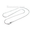 Picture of Stainless Steel Snake Chain Necklace Silver Tone 42cm(16 4/8") long, Chain Size: 1.3mm, 1 Piece
