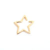 Picture of Ear Cuffs Clip Wrap Earrings Gold Plated Pentagram Star Hollow 22mm( 7/8") x 21mm( 7/8"), 1 Piece