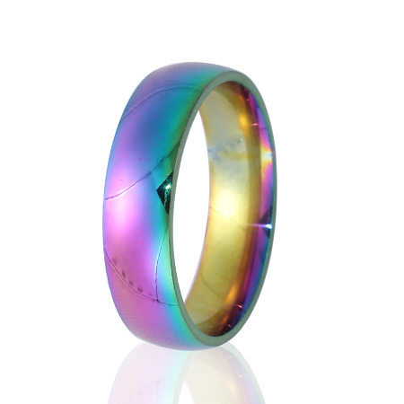 Stainless Steel Unadjustable Rings Multicolor 19.8mm(US Size 10), 1 Piece