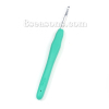 Picture of 4.5mm TPR Aluminum Crochet Hooks Green 13.9cm(5 4/8") long, 2 PCs