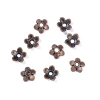 Picture of Zinc Based Alloy Beads Caps Flower Antique Copper (Fit Beads Size: 6mm Dia.) 6mm x 6mm, 500 PCs