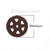 Picture of Three-ply board Embellishments Scrapbooking Rudder Coffee 20mm( 6/8") Dia, 50 PCs