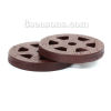 Picture of Three-ply board Embellishments Scrapbooking Rudder Coffee 20mm( 6/8") Dia, 50 PCs