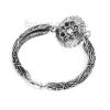Picture of Snap Button Bangles Bracelets Fit 18mm/20mm Snap Buttons Antique Silver Color Round 21cm(8 2/8") long, Hole Size: 6mm( 2/8"), 1 Piece