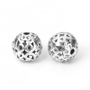 Picture of Zinc Based Alloy Spacer Beads Round Antique Silver Color Filigree About 12mm Dia, Hole: Approx 2.5mm, 5 PCs