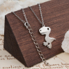 Picture of 304 Stainless Steel Necklace Silver Tone Brontosaurus Animal 51.5cm(20 2/8") long, 1 Piece