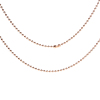 Picture of Stainless Steel Ball Chain Necklace Rose Gold 75.5cm(29 6/8") long, Chain Size: 2.4mm(1/8"), 1 Piece