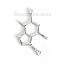 Picture of Zinc Based Alloy Molecule Chemistry Science Connectors Silver Plated 32mm x 18mm, 20 PCs