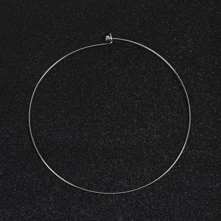 Imagen de Collares Círculo Al Por Mayor, Tono de Plata 304 Acero Inoxidable, Unisex Minimalista Regalo Joyería Para Minorista, 45cm longitud, Tamaño de la Cadena: 1.4mm, 1 Unidad