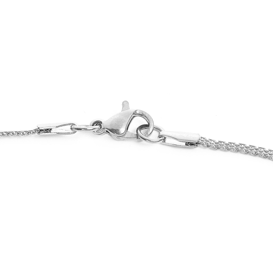 Immagine di 304 Acciaio Inossidabile Collana Tono Argento lunghezza: 46cm , dimensione: 1.7mm 1 Pz