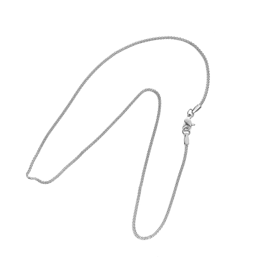Immagine di 304 Acciaio Inossidabile Collana Tono Argento lunghezza: 46cm , dimensione: 1.7mm 1 Pz