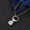 Picture of 304 Stainless Steel Charm Necklace Silver Tone Message " LOVE " Clear Rhinestone 46cm(18 1/8") long, 1 Piece