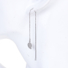 Imagen de 304 Acero Inoxidable Cadena Pendiente Tono de Plata Hoja Polvo Estelar 12.5cmlongitud, Post/ Wire: (21 gauge) 1 Par