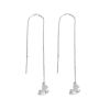 Imagen de 304 Acero Inoxidable Cadena Pendiente Tono de Plata Estrellas de cinco puntos Polvo Estelar 12.5cmlongitud, Post/ Wire: (21 gauge) 1 Par