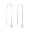 Picture of 304 Stainless Steel Ear Thread Threader Earring Silver Tone Anchor Sparkledust 12.5cm(4 7/8")long , Post/ Wire Size: (21 gauge) 1 Pair