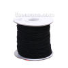 Picture of Polyamide Nylon Elastic Jewelry Thread Cord For Buddha/Mala/Prayer Beads Black 0.8mm, 1 Roll (Approx 100 M/Roll)