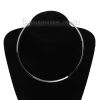 Picture of 304 Stainless Steel Wire Collar Neck Ring Necklace Silver Tone 45.5cm(17 7/8") long, 1 Piece
