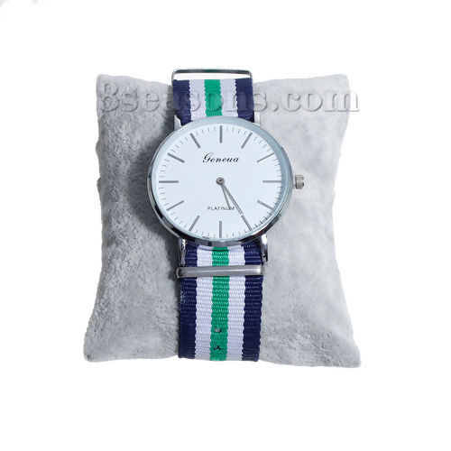 Picture of Velvet Jewelry Displays Watch Display Pillow Gray 88mm(3 4/8") x 80mm(3 1/8") , 3 PCs