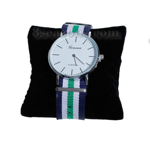 Picture of Velvet Jewelry Displays Watch Display Pillow Black 88mm(3 4/8") x 80mm(3 1/8") , 3 PCs