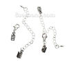 Picture of Iron Based Alloy Extender Chain For Jewelry Necklace Bracelet Antique Silver Color 8.5cm(3 3/8") long, 5 PCs