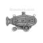 Immagine di Lega di Zinco Steampunk Connettore Accessori Nave Argento Antico Ingranaggio Disegno 49mm x 33mm, 2 Pz