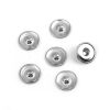 Bild von 18mm D., Zinklegierung Druckknöpfe Für Chunk Armband Rund Silberfarbe Cabochon Fassung, (Für 16mm D.) Für Armband, Knauf: 5.5mm , 10 Stück