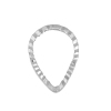 Imagen de Marcos de Cuentas Latón de Gota , Tono de Plata 10mm x 7mm, 50 Unidades