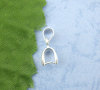 Picture of Zinc Based Alloy Pendant Pinch Bails Clasps Silver Plated 20mm x 8mm, 20 PCs