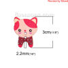 Picture of Natural Wood Sewing Buttons Scrapbooking 2 Holes Cat Animal At Random Mixed 30mm(1 1/8") x 23mm( 7/8"), 50 PCs