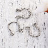 Picture of Zinc Based Alloy Cable Twisted Connectors Infinity Symbol Silver Tone 33mm x 11mm, 10 PCs