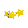 Picture of Three-ply board Charms Pentagram Star Yellow 28mm(1 1/8") x 25mm(1"), 50 PCs
