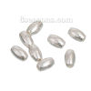 Picture of Zinc Based Alloy Spacer Beads Oval Silver Plated 6mm x 4mm, Hole: Approx 1.2mm, 200 PCs