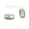 Picture of Zinc Based Alloy Spacer Beads Oval Silver Plated 6mm x 4mm, Hole: Approx 1.2mm, 200 PCs