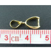 Picture of Zinc Based Alloy Pendant Pinch Bails Clasps Gold Plated 15mm x 5mm, 25 PCs