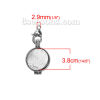 Picture of Zinc Based Alloy Aromatherapy Essential Oil Diffuser Locket Pendants Round Disc Antique Silver Color Heart Carved Cabochon Settings (Fits 25mm Dia.23mm Dia.) 55mm(2 1/8") x 27mm(1 1/8"), 1 Piece