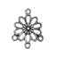 Imagen de Zamak Conectores Flor Plata Antigua Hueco 23mm x 18mm, 100 Unidades